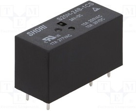 S20H-24B-1CS, Реле: электромагнитное, SPDT, Uобмотки: 24ВDC, Iконтакт.макс: 12А