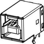 GSB3211311WEU, Conn USB 3.0 Type B RCP 9 POS 1.75mm/2.5mm Solder RA Thru-Hole 9 Terminal 1 Port
