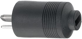 13, Cable Connector, Black, 2 Poles