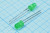 Светодиод зелёный 5x9мм, с зелёной матовой линзой и углом 30град, 60мкД,568нм; №14637G СД 5 x 9 \зел\ 60\ 30\зел мат\SL-522GDAF\VOISE