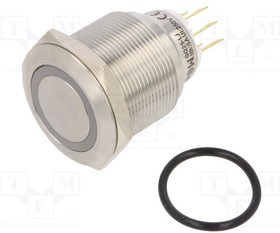 LAS1GQ25-11ZER24VS, Переключатель: антивандальный, Пол: 2, SPDT, 3A/220ВAC, 5A/24ВDC