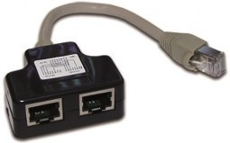 Адаптер Y-адаптер, 2 параллельных порта, экранированный