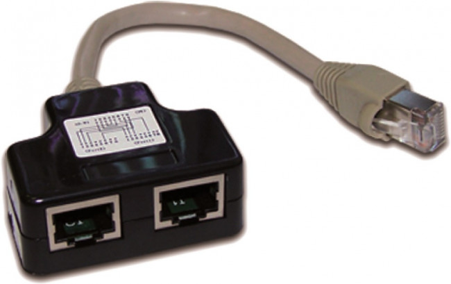 Адаптер Y-адаптер, 2 параллельных порта, экранированный