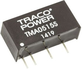TMA 0515S, DC/DC преобразователь, 1Вт, вход 4.5-5.5В, выход 15В/65мА