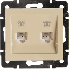 Двойная телефонная розетка KARINA евро крем 707-0388-138