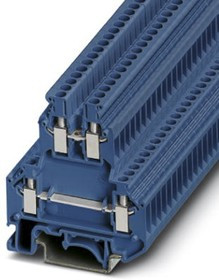 2770095, UKK 3 BU Series Blue Feed Through Terminal Block, Double-Level, Screw Termination