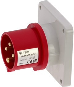 Встраиваемая вилка 16A/400V/3P+E/IP44, фланец 86x86 CA813