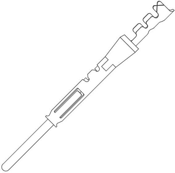 SM24ML1TK6, Контакт круглого разъема, штампованный, Серия Trim Trio, Штырь, Обжим, 24 AWG, 26 AWG