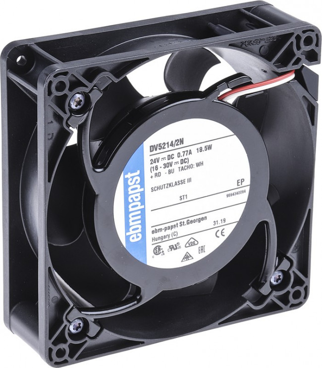 Вентилятор Ebmpapst DV5214/2N 24V 18,5W 5000 об/мин 127x38 3pin