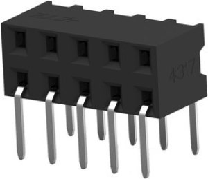 1-2314926-0, PCB Receptacle, Плата - к - плате, 2 мм, 2 ряд(-ов), 10 контакт(-ов), Монтаж в Сквозное Отверстие