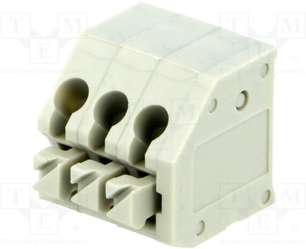 EB59A-1-03-A-R, Зажимная рейка для печатных плат, угловой 45°, 3,5мм, на PCB