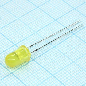 LFY3360-PF, Светодиод 5мм мигающий/желтый/585нм/ 6-10мкд/60°/2.4Гц/3-12в