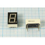 Светодиодный дисплей зеленый, 7 сегментов, 1 разряд, высота 14,2 мм, 12000 мкд, E10561GK; №5347 G СД