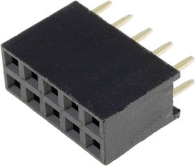 KLS1-208-8.4-2-10-S, Гнездо на плату, 2x5, шаг 2.54 мм, прямое