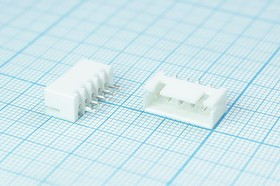 Штекер питания WK, однорядный, 5 контактов, шаг 2.5мм, на плату, B5B-XH-A(WK-05); №2240 C штек пит WK\1x 5\P2,5\плат\\B5B- XH-A(WK-05)\CONNF