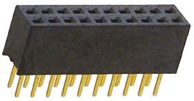 20021311-00020T4LF, MINITEK Series Straight Through Hole Mount PCB Socket, 20-Contact, 2-Row, 1.27mm