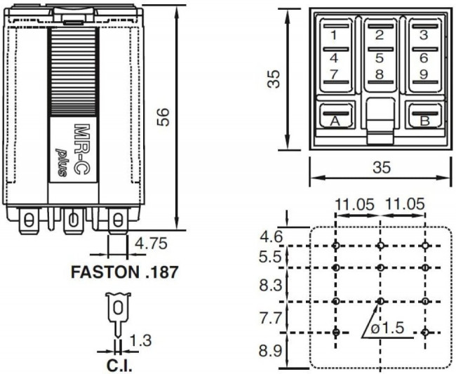 Промежуточное реле C5-X10DX/DC48V PN92575 Промежуточное реле C5-X10DX/DC48V PN92575
