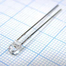 FYL-3014SUYC1G, Светодиод 3мм/желтый/588нм/ 1500мкд/прозрачный/35°