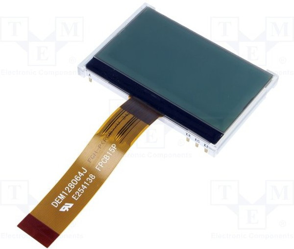 DEM 128064JFGH-PW, Дисплей ЖКД, графический, FSTN Positive, 128x64, LED, 80x54x6,5мм