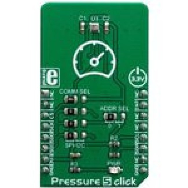 MIKROE-3566, Pressure 5 Click Pressure Sensor for BMP388 for Battery-Powered and Portable Applicatio MIKROE-3566, Pressure 5 Click Pressure Sensor for BMP388 for Battery-Powered and Portable Applicatio