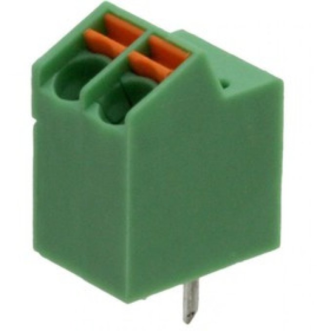 1752104, Fixed Terminal Blocks SPTA 1/ 2-3,5 2P VERT SPRING CAGE