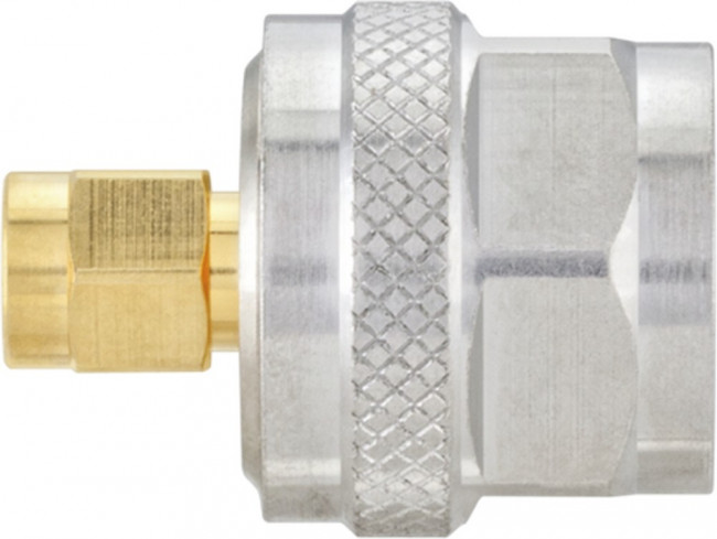 32S153-S00L5, Straight 50 RF Adapter SMA Plug to N Plug 12GHz