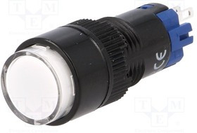 V12Y-11Z-W, Переключатель: кнопочный, Пол: 2, SPDT, 0,5A/250ВAC, 1A/24ВDC, IP40