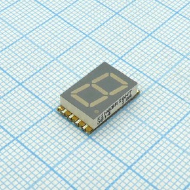 KCSA04-105, Дисплей: LED, 7-сегментный, 10,16мм, 0,4", II.зн: 1, красный, анод
