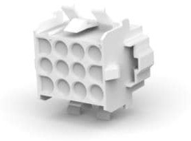 770055-1, Conn Housing RCP 12 POS 6.35mm Crimp ST Panel Mount White Package