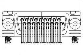 173113-0154, D-Sub High Density Connectors FCT HD MACHCONT PLG RA W/MBKT 26P .8umAu 173113-0154, D-Sub High Density Connectors FCT HD MACHCONT PLG RA W/MBKT 26P .8umAu