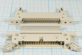 Разъем (IDC) IDCM-34MS вилка, шаг P2.54x2.54, контакты 34P, на шлейф, IDCM-34MS