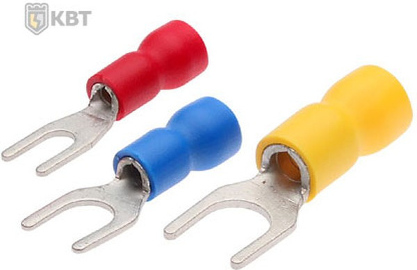 НВИ 1.5-5, Наконечник вилочный изолированный красный 0.25-1.5 мм²