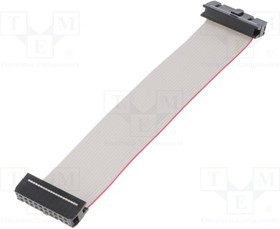 FC20600-0, Шлейф с разъемами IDC, 20x28AWG, Ш.шлейфа 1,27мм, 0,6м