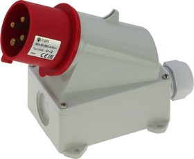 Настенная вилка 32A/400V/3P+E/IP44 CA348
