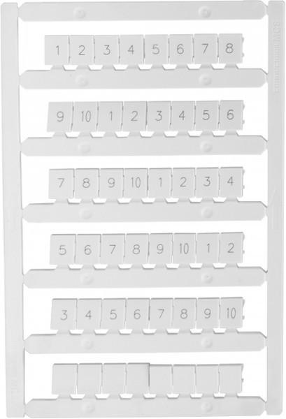 Маркировка для лазерной печати "1-10" OptiClip MC8/H/1-10 КЭАЗ 332720
