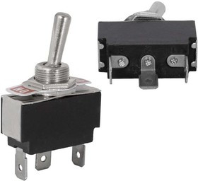 KN3(B)-102P on-on, Тумблер двухпозиционный двухполюсный KN3(B)-102P, ON-ON, 3 контакта