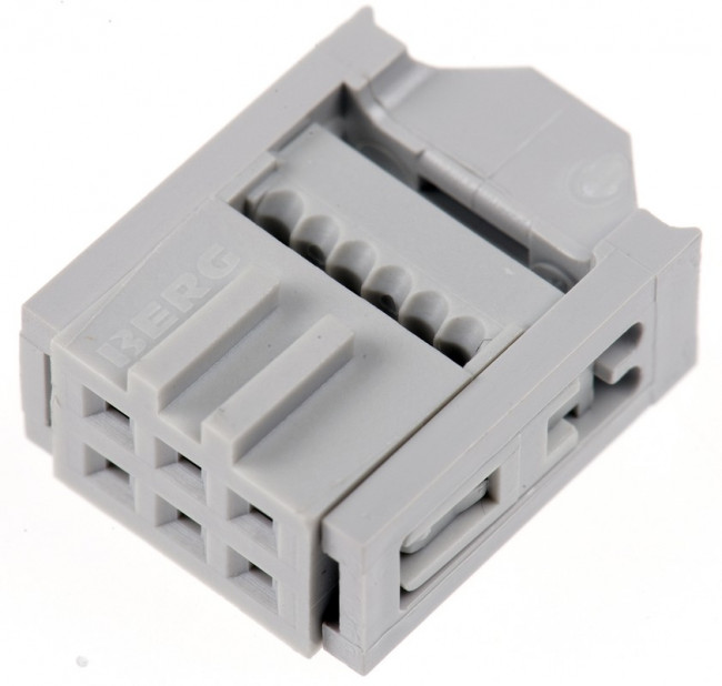 71600-006LF, Conn IDC Connector RCP 6 POS 2.54mm IDT RA Cable Mount Tube