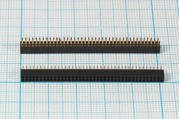 Гнездо на плату, шаг 1.27мм, двухрядное, PBL-2x40, 80 контактов, аналог PBD1,27x80; №2127 гн PBL-2x40\P1,27x1,27\ 80P\плат\[PBD1,27x80]