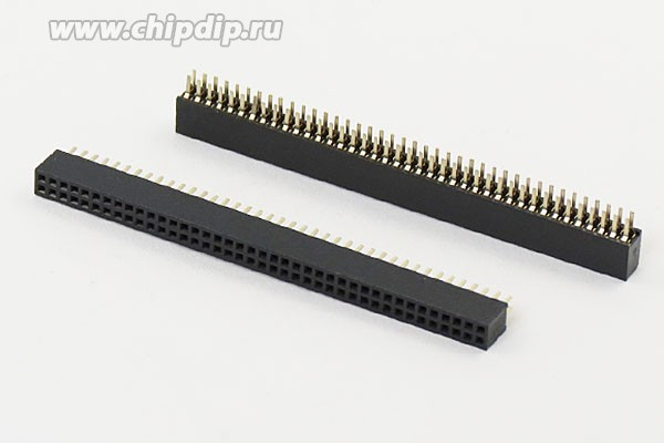 Гнездо на плату, шаг 1.27мм, двухрядное, PBL-2x40, 80 контактов, аналог PBD1,27x80; №2127 гн PBL-2x40\P1,27x1,27\ 80P\плат\[PBD1,27x80]