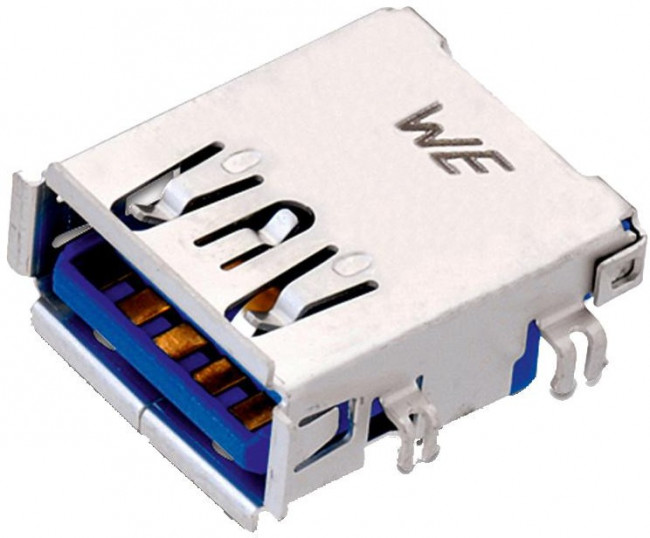 692121130100, Right Angle, Through Hole, Socket Type A 3.0 USB Connector