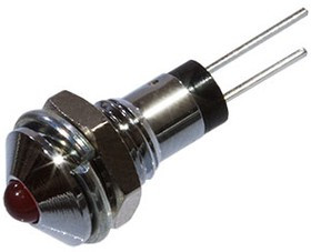 H10+B5133b, Светодиод красный 3мм с держателем на панель М6