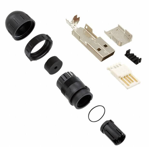 DCC-USBAT-150, USB Connectors SEALED USB A PLUG FI. THREADED