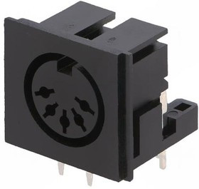 0105-05, Гнездо, DIN, "мама", PIN: 5, Конф: 180°, угловой 90°, на PCB, THT, 24В 0105-05, Гнездо, DIN, "мама", PIN: 5, Конф: 180°, угловой 90°, на PCB, THT, 24В
