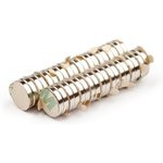 Неодимовый магнит диск 10х2 мм с клеевым слоем