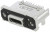 MUSBR-M5C1-M0, Герметичный разъем USB, USB Типа C, USB 3.1, Гнездо, 24 Позиции, Монтаж в Панель, IP67