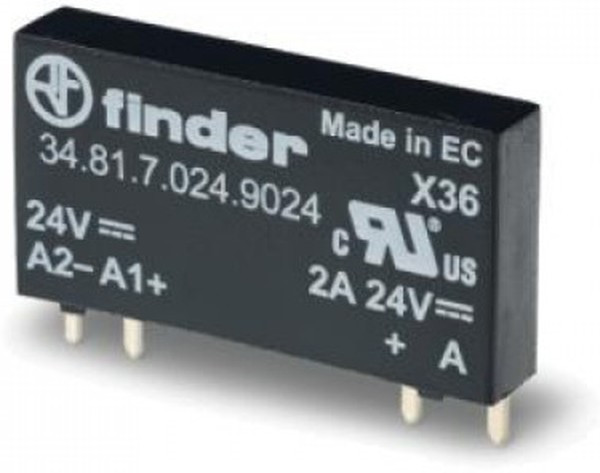 34.81.7.005.8240, 34 Series Solid State Relay, 2 A Load, PCB Mount, 240 V ac Load, 10 V dc Control