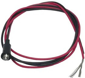 558-6003-027F, LED Panel Mount Indicators Blue Panel Mount 14in lead, PVC Free