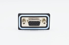 HDF-V15-213L011, HDF 15 Way Vertical Solder D-sub Connector Socket, 2.29mm Pitch, with 4-40 Screw Locks