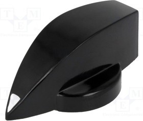 A1321860, Ручка, с указателем, термопласт, dоси: 6мм, d23x16мм, черный