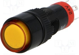 V10Y-11Z-24O, Переключатель: кнопочный, Пол: 2, SPDT, 0,5A/250ВAC, 1A/24ВDC, IP40